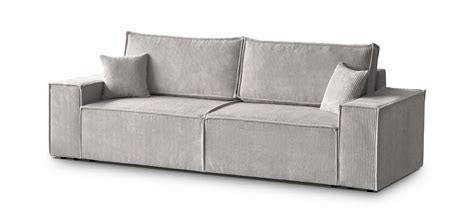 256 cm Sofa PRADA Cordstoff Schlafsofa mit 